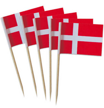 Load image into Gallery viewer, 20 Cake flags &quot;Denmark&quot;
